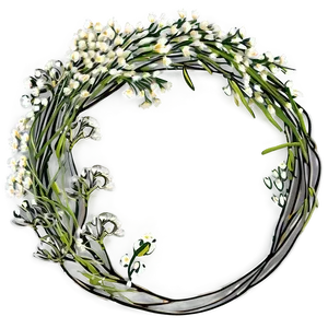 Whimsical Babys Breath Wreath Png Nbn77 PNG Image