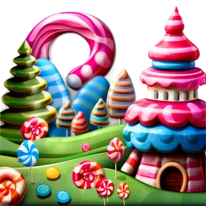 Whimsical Candyland Background Png Rqm PNG Image