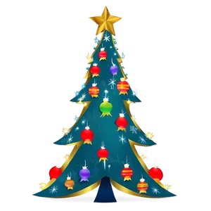 Whimsical Christmas Tree Art Png Tdc11 PNG Image