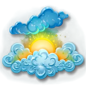 Whimsical Cloudy Sky Png 06252024 PNG Image