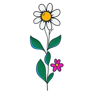 Whimsical Flower Drawing Png Nuu PNG Image