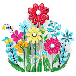 Whimsical Flowers Png Xjo42 PNG Image