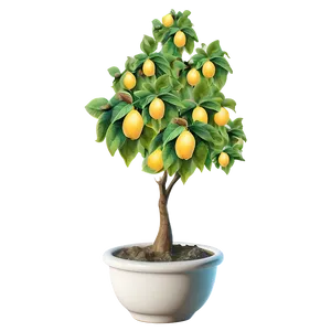 Whimsical Lemon Tree Art Png 94 PNG Image