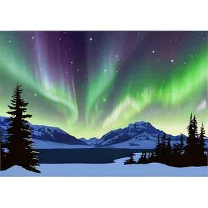 Whimsical Northern Lights Png Kfb68 PNG Image