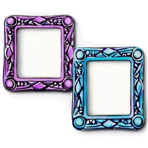 Whimsical Token Frame Art Png 9 PNG Image