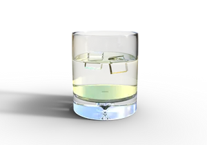 Whiskey Glass With Ice Cubes PNG Image