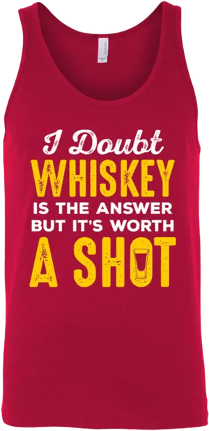 Whiskey Humor Tank Top PNG Image