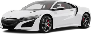 White Acura N S X Side View PNG Image