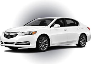 White Acura Sedan Luxury Car PNG Image