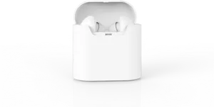 White Air Podswith Charging Case PNG Image