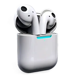 White Apple Airpods With Charging Case Png 06292024 PNG Image