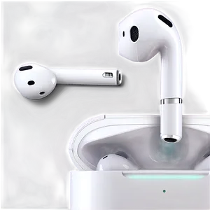 White Apple Airpods With Charging Case Png Dug PNG Image