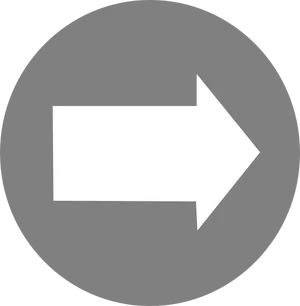 White Arrow Icon Grey Background PNG Image