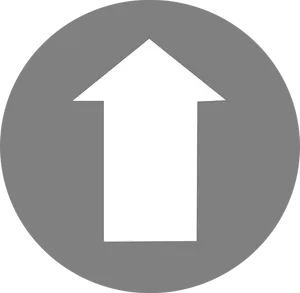 White Arrow Icon Grey Background PNG Image