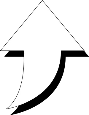 White Arrow Icon On Black Background PNG Image