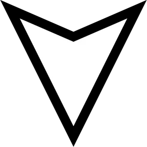 White Arrow Iconon Black Background PNG Image