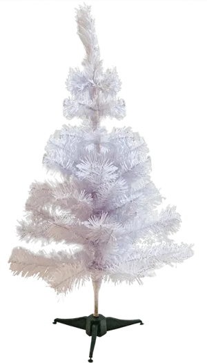 White Artificial Christmas Tree PNG Image