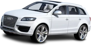 White Audi Q7 Luxury S U V PNG Image