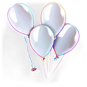 White Balloons Decoration Png Kbg13 PNG Image