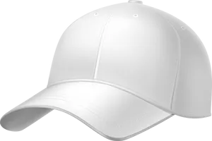 White Baseball Cap Blank Design PNG Image