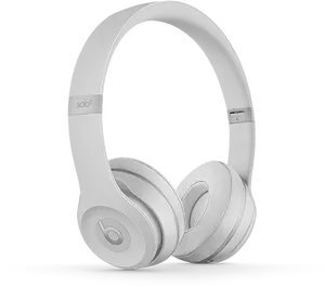 White Beats Solo3 Wireless Headphones PNG Image