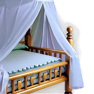 White Bed With Canopy Png Jvb PNG Image