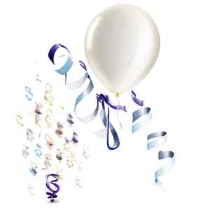 White Birthday Balloons Png Ujc PNG Image