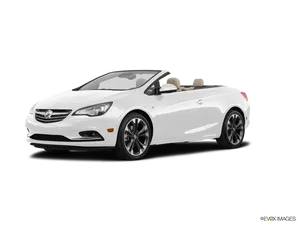 White Buick Convertible Car PNG Image