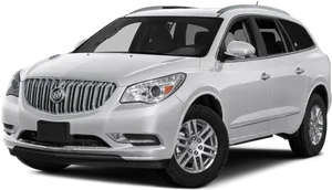 White Buick S U V Profile View PNG Image