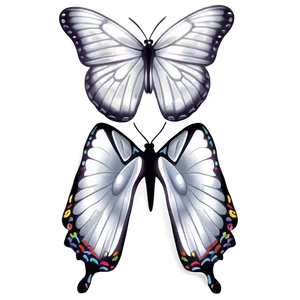 White Butterfly Art Png 06122024 PNG Image