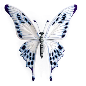 White Butterfly Pattern Png Hkm PNG Image