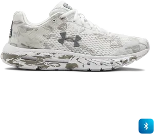 White Camouflage Running Shoe PNG Image