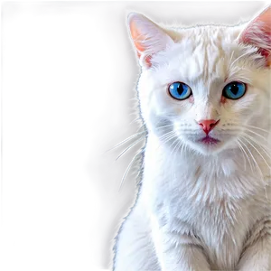 White Cat Clipart Png 16 PNG Image