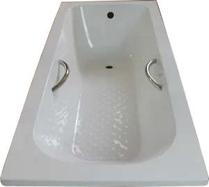 White Ceramic Bathroom Sink With Handles PNG Image