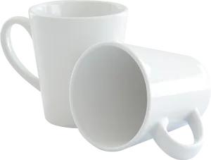 White Ceramic Coffee Mugs PNG Image