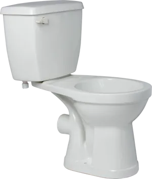 White Ceramic Toilet Isolated Background PNG Image