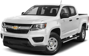 White Chevrolet Colorado Pickup Truck PNG Image