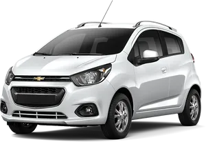 White Chevrolet Spark Isolated PNG Image