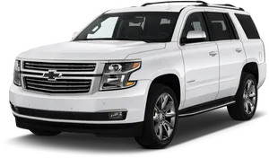 White Chevrolet Tahoe S U V Profile PNG Image