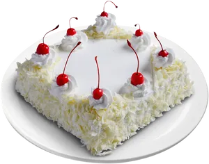 White Chocolate Shavings Cake PNG Image