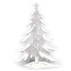 White Christmas Tree Illustration Png Isd32 PNG Image