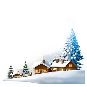 White Christmas Tree Illustration Png Yrn PNG Image