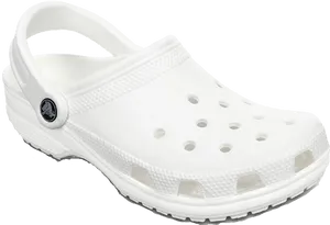 White Classic Croc Sandal PNG Image