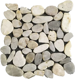 White Cobblestone Texture Background PNG Image