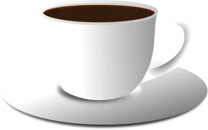 White Coffee Cupon Saucer PNG Image