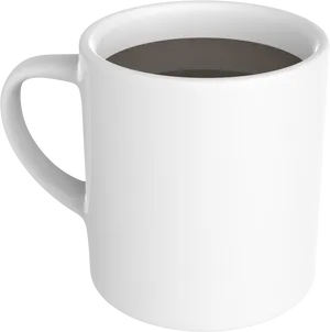 White Coffee Mug Full PNG Image