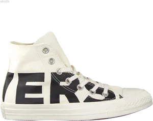 White Converse High Top Sneaker PNG Image