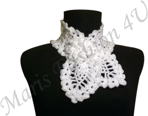 White Crochet Necklace Mannequin PNG Image