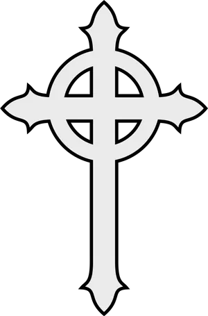 White Crosson Black Background PNG Image