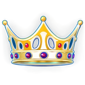 White Crown Cartoon Png 06252024 PNG Image